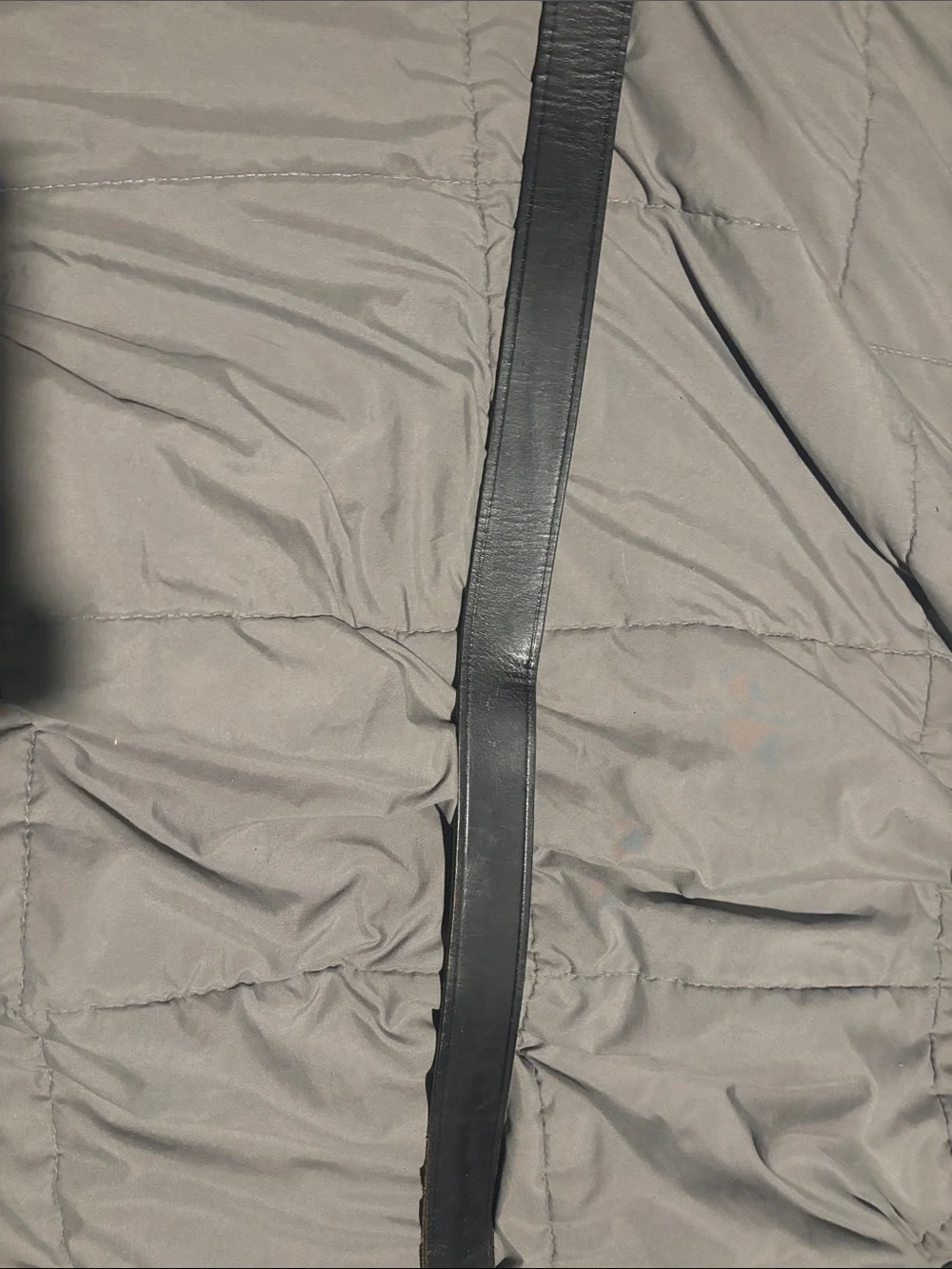 Black leather belt